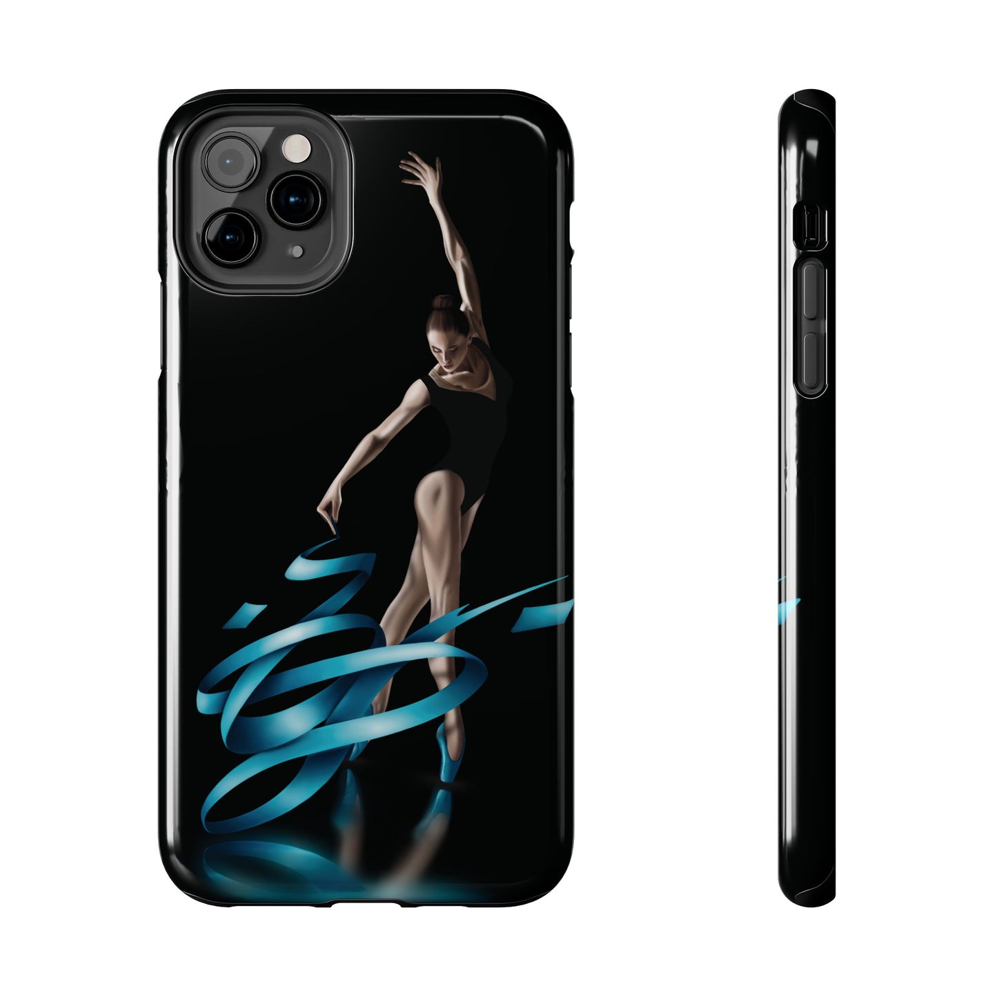 Phone Case Ballerina with Blue Ribbon Persian Calligraphy Design