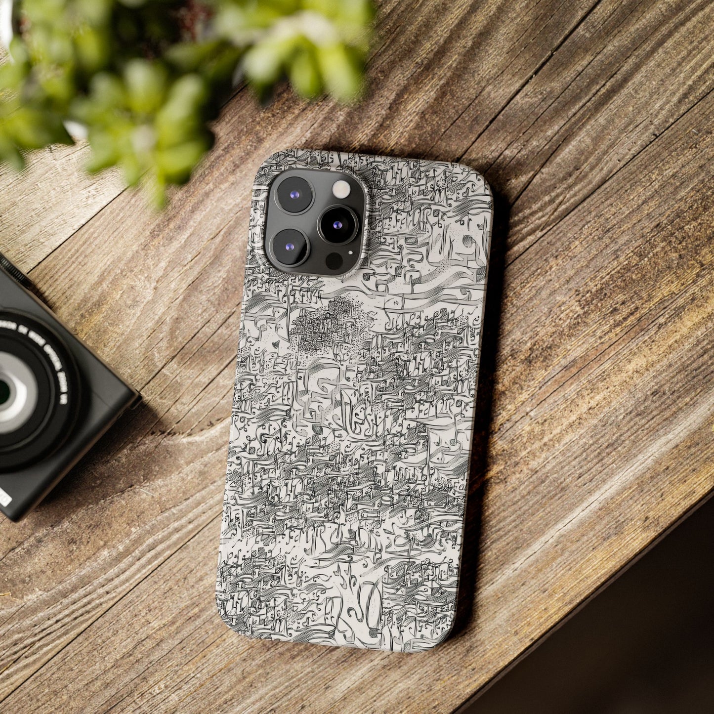 .ه,- ' Modern Art Slim Phone Case -LOVE I- I -.