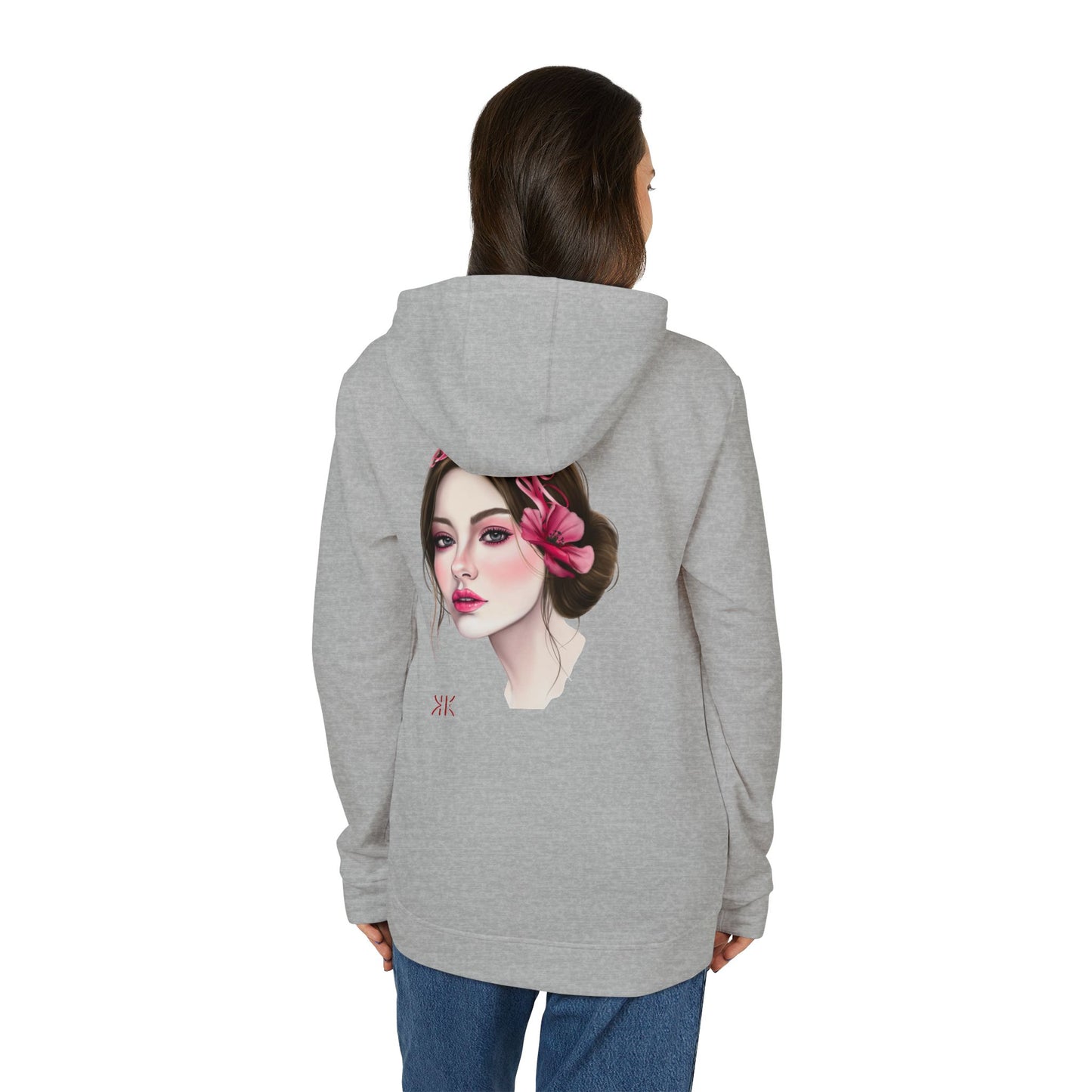 Kalli K X Adidas Unisex Fleece Hoodie- calligraphy headband