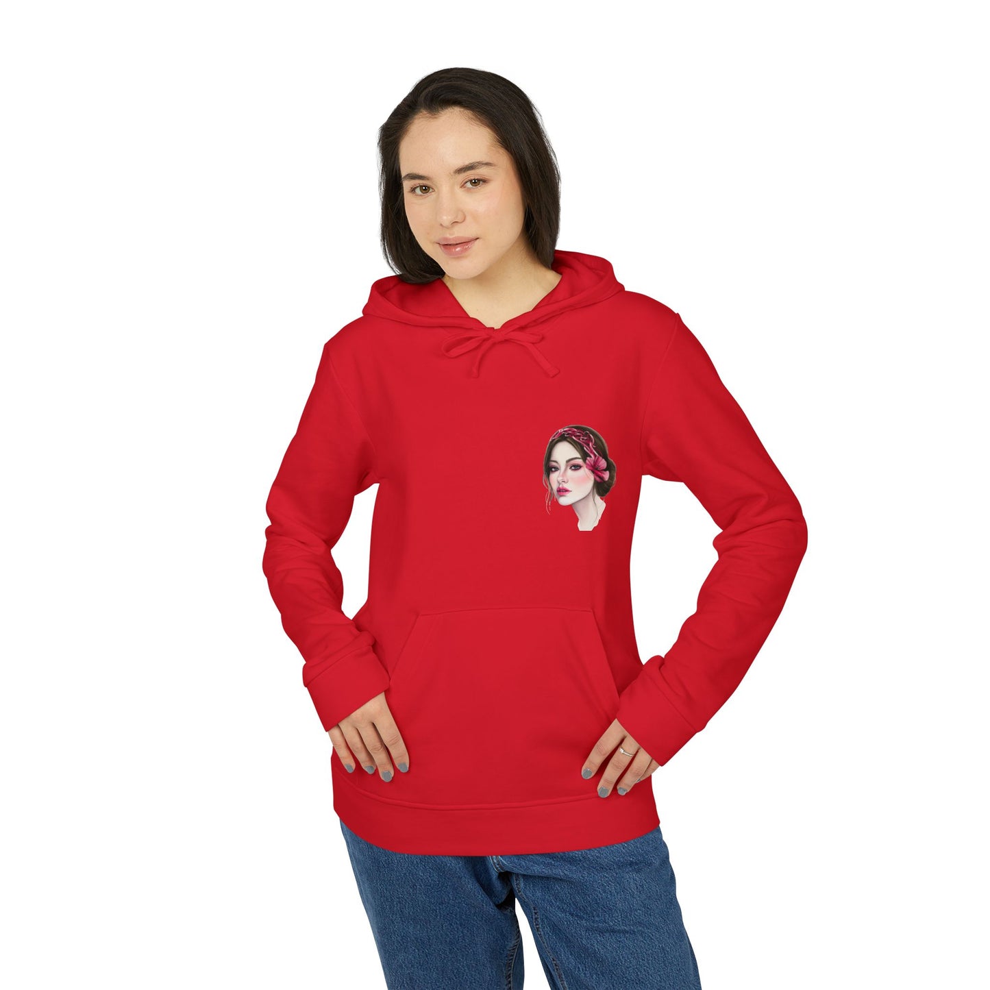 Kalli K X Adidas Unisex Fleece Hoodie- calligraphy headband