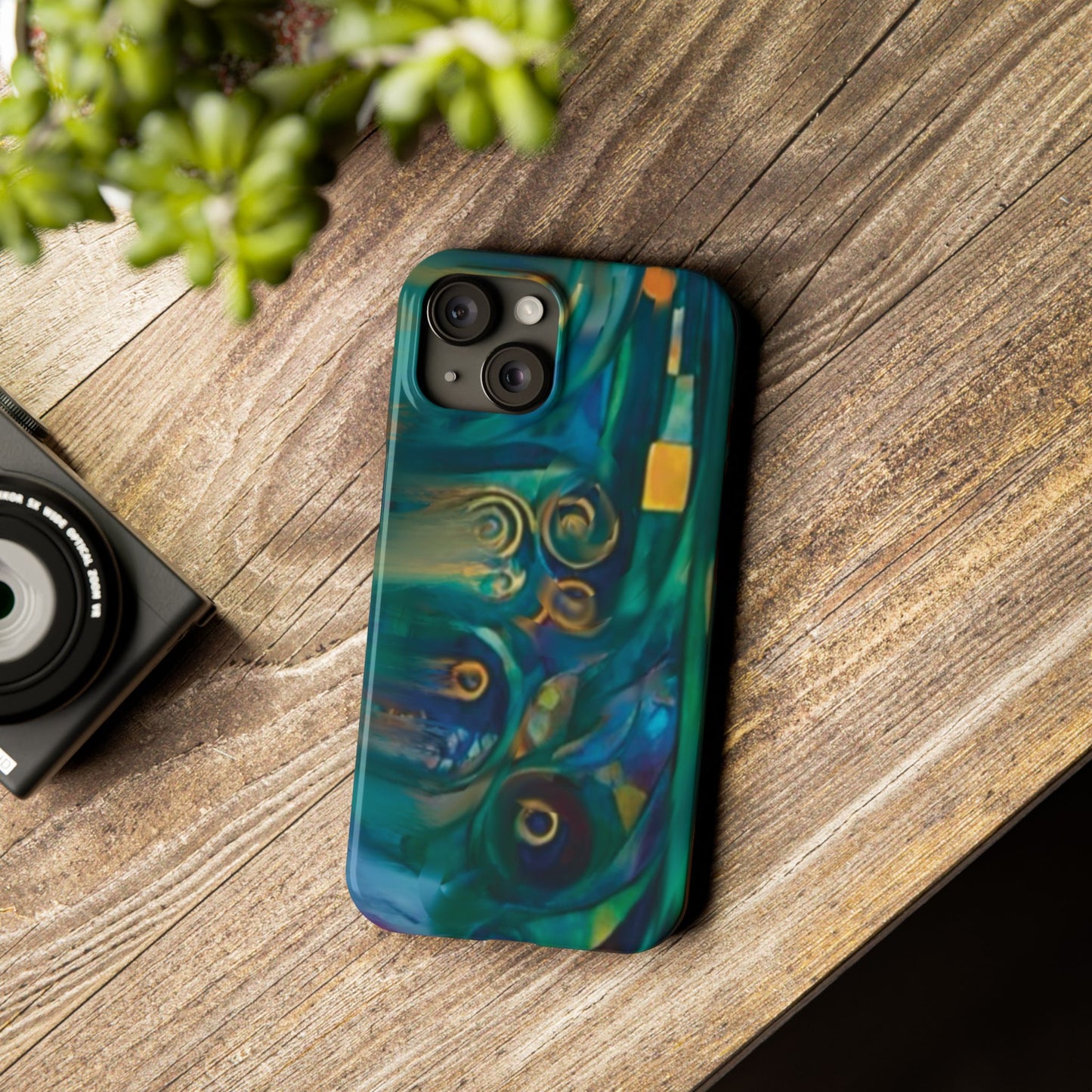 ' Modern Art Slim Phone Case -LOVE I-