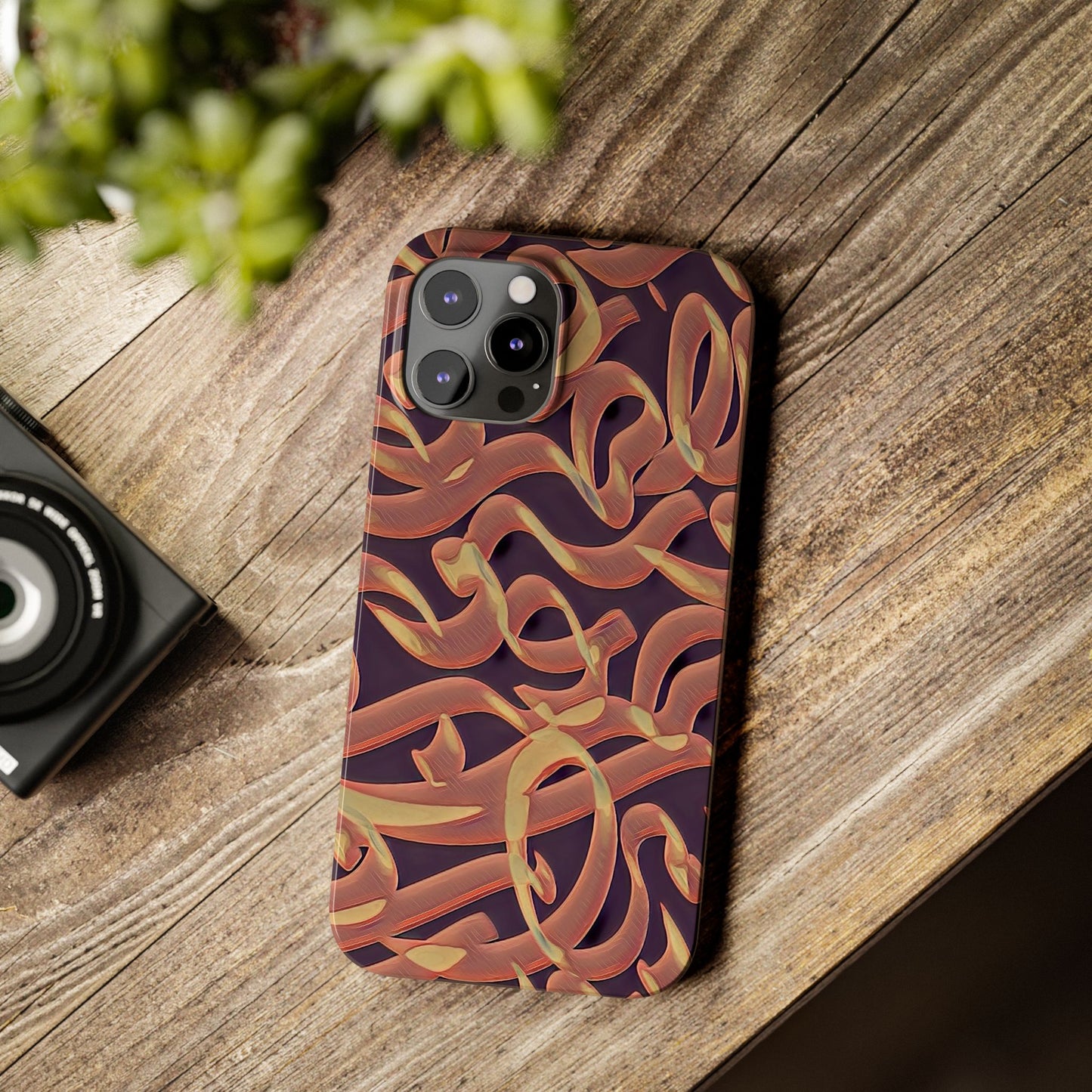 ' Modern Art Slim Phone Case -LOVE I-