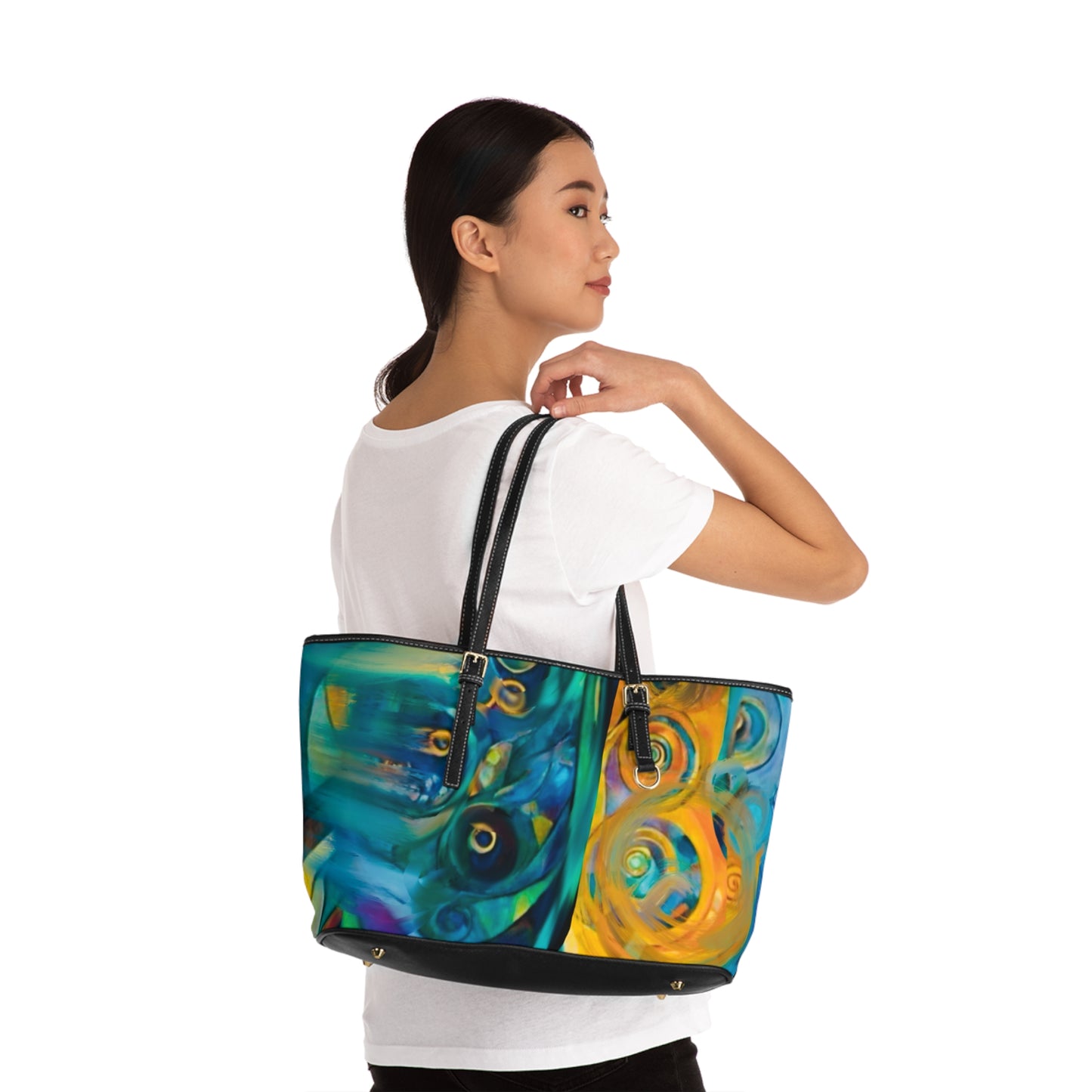 Ethereal Swirls Elegant PU Leather Purse