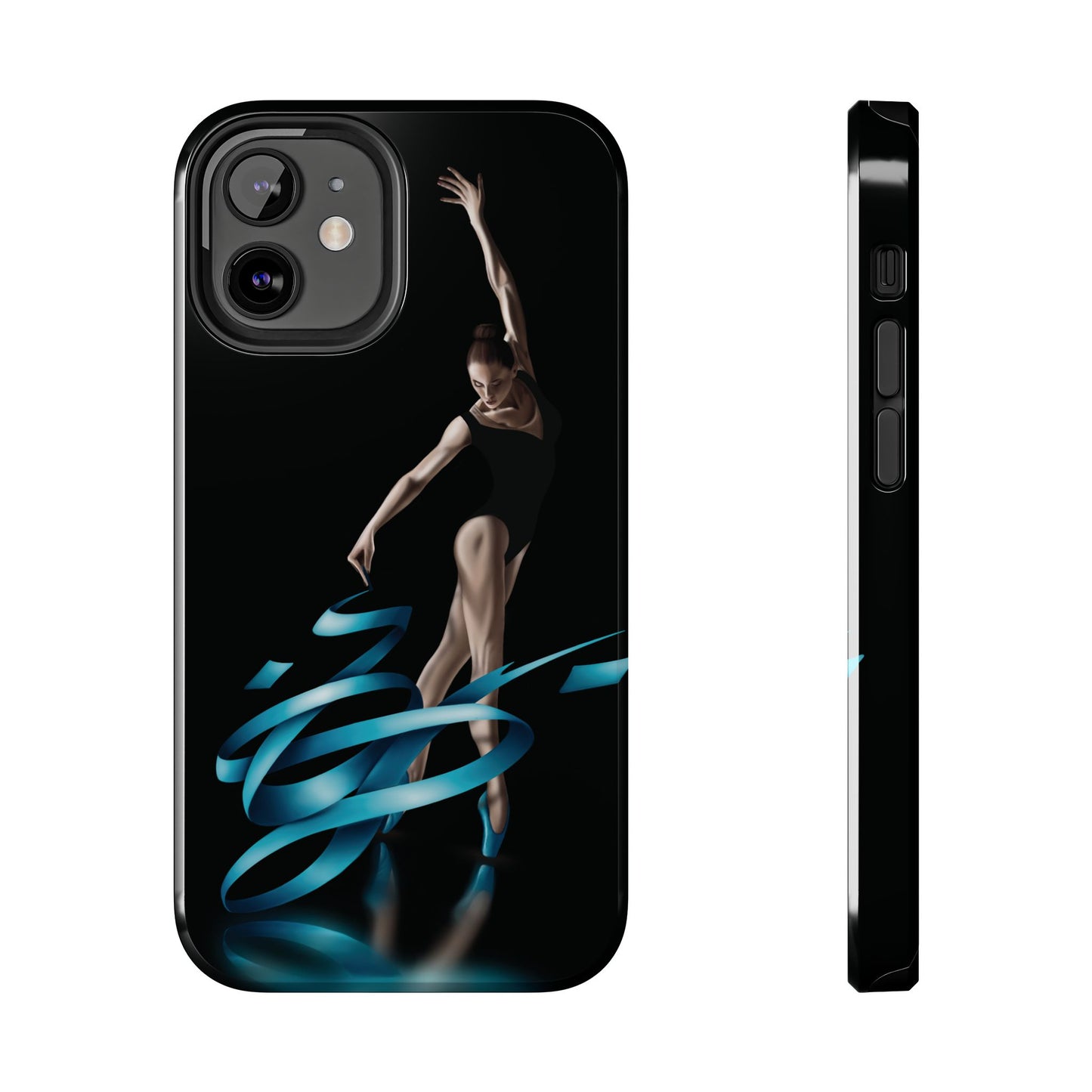 Phone Case Ballerina with Blue Ribbon Persian Calligraphy Design