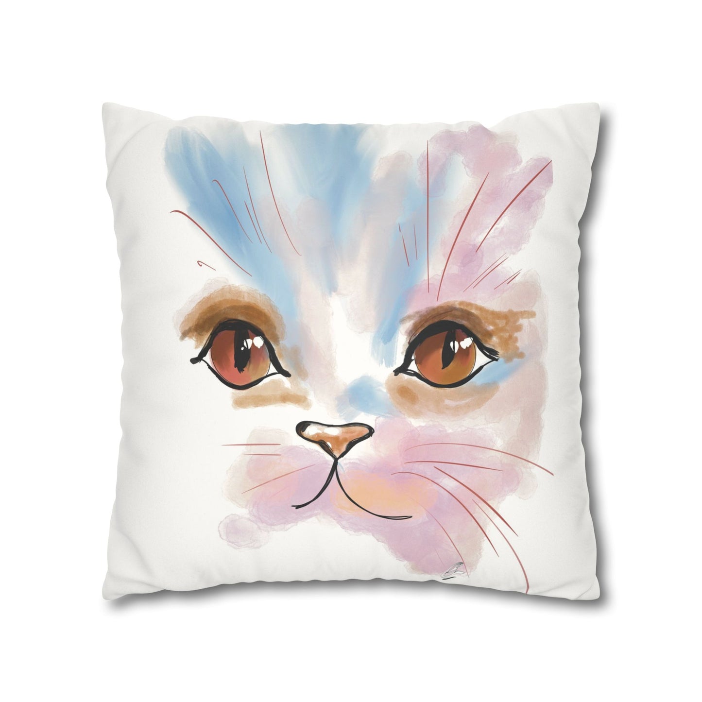 Kitty Faux Suede Pillowcase - Pet Home Design