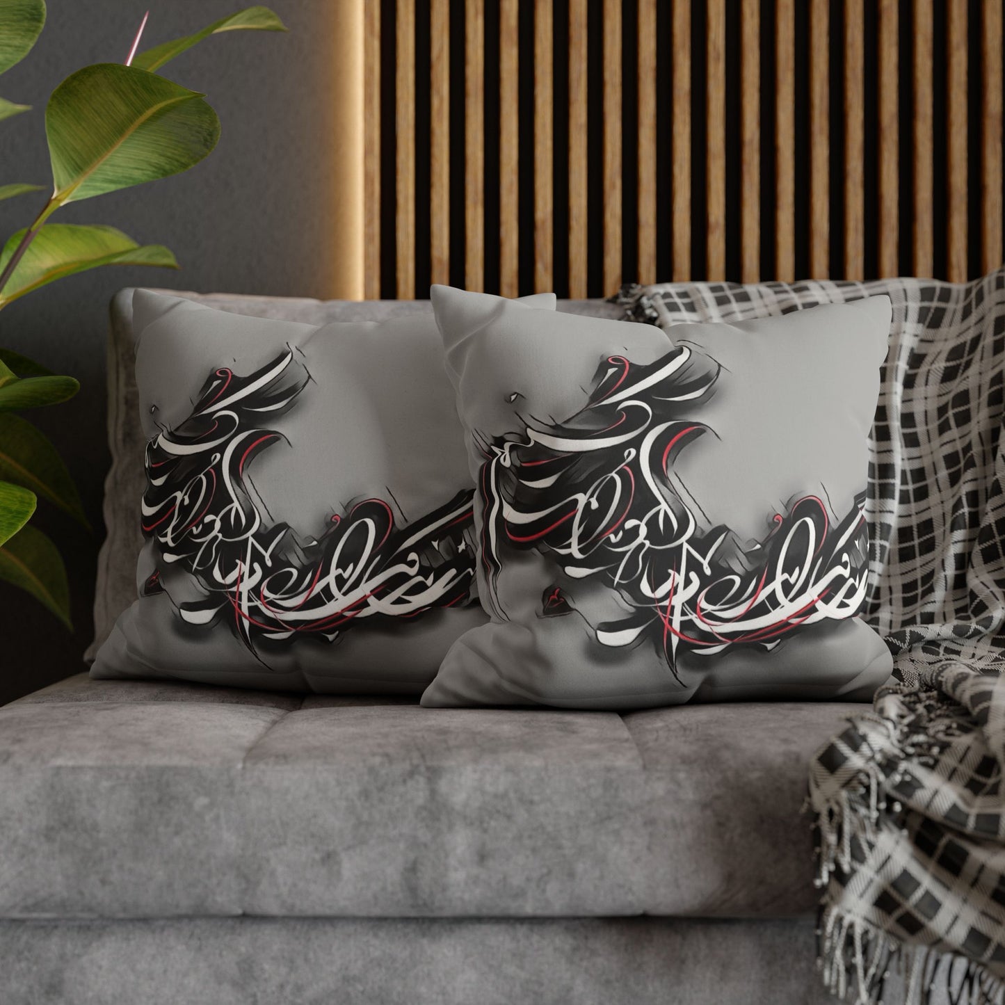 Kalli K Pillowcase Modern Calligraphy Design