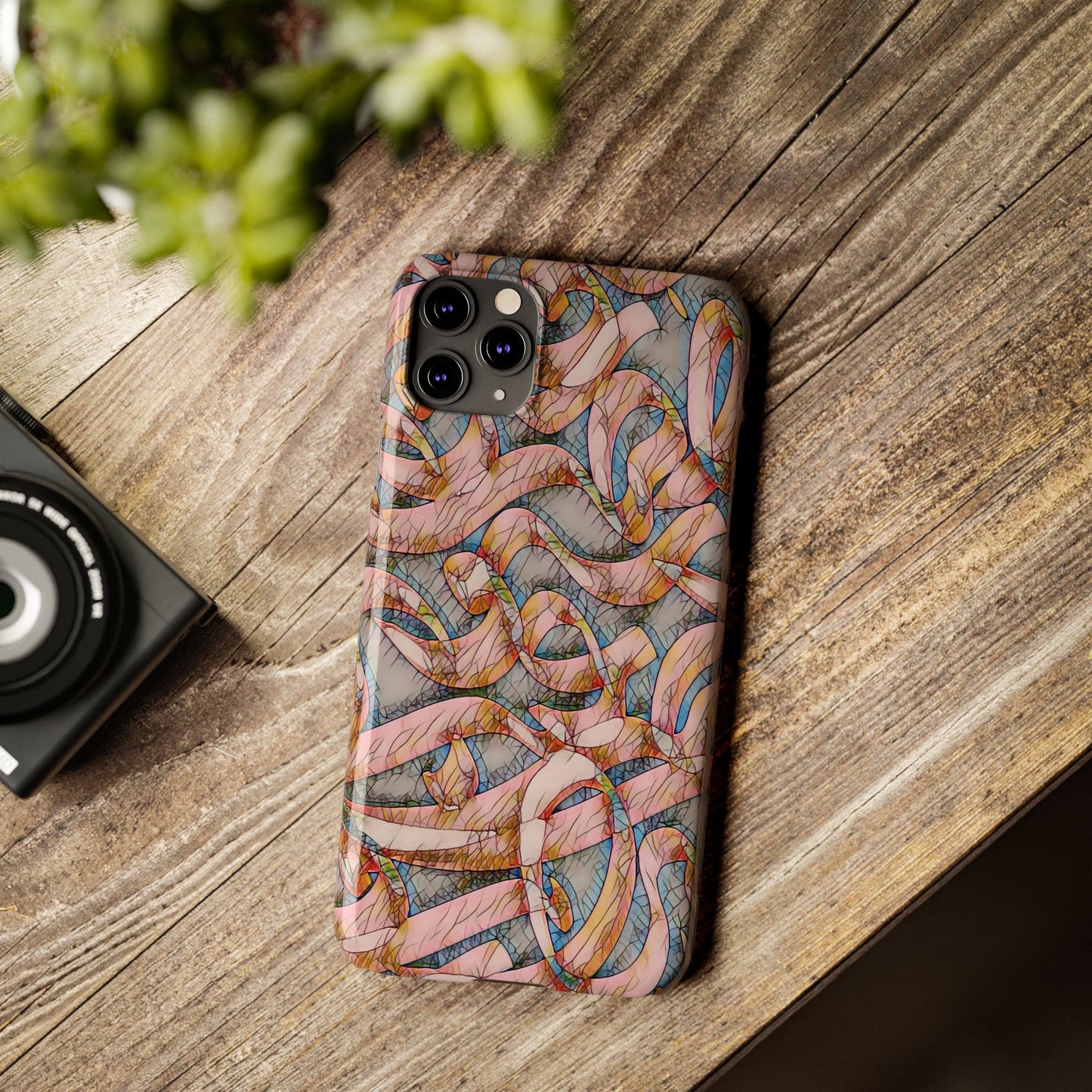 ' Modern Art Slim Phone Case -LOVE I-