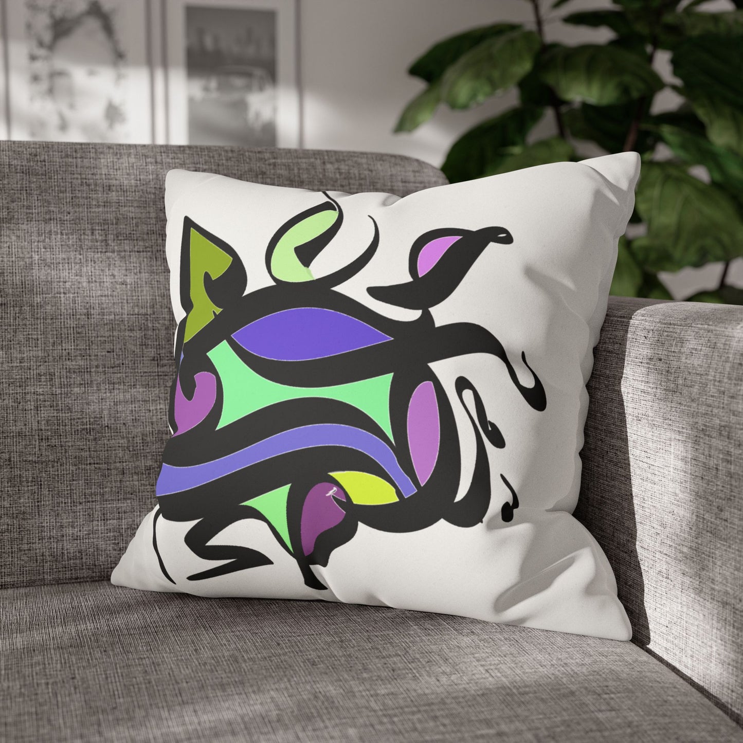 Square Pillowcase - Persian Calligraphy, Modern Handwriting Design