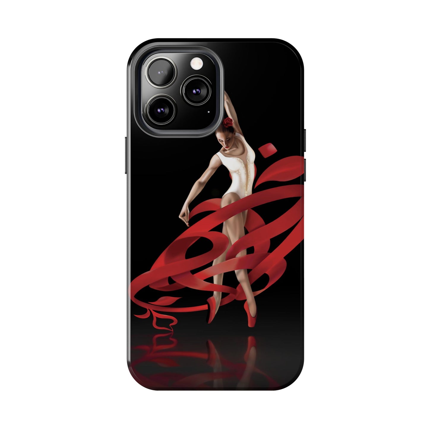Phone Case Persian Calligraphy Rose Ribbon Ballerina