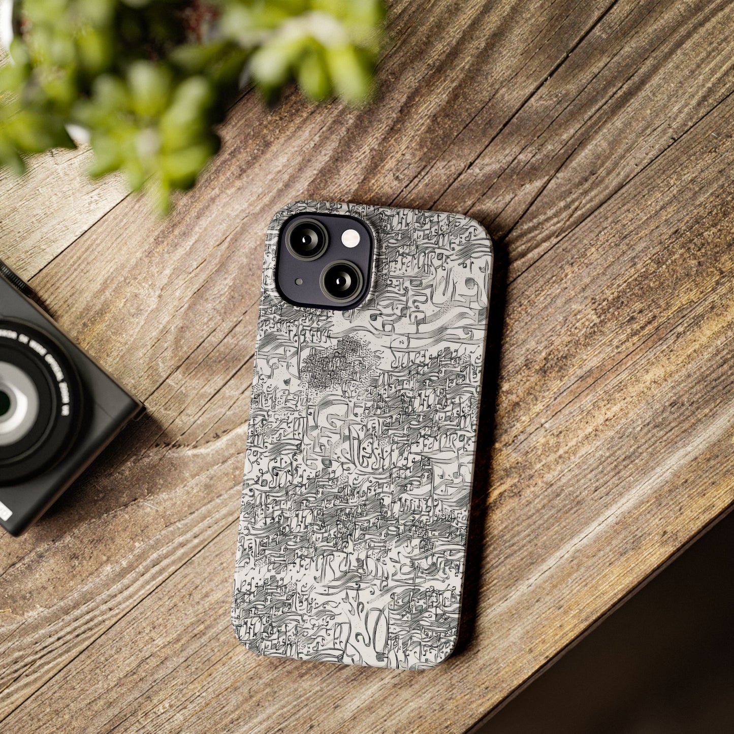 .ه,- ' Modern Art Slim Phone Case -LOVE I- I -.