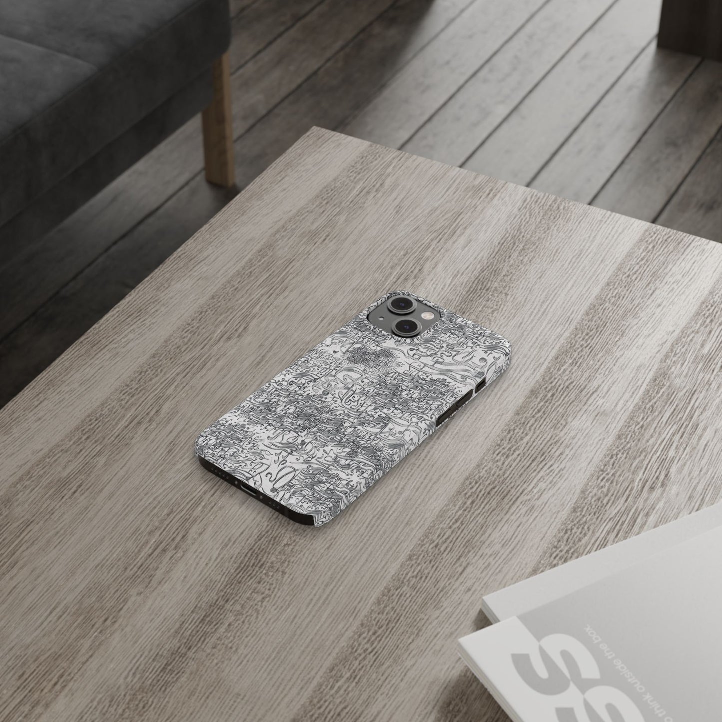 .ه,- ' Modern Art Slim Phone Case -LOVE I- I -.