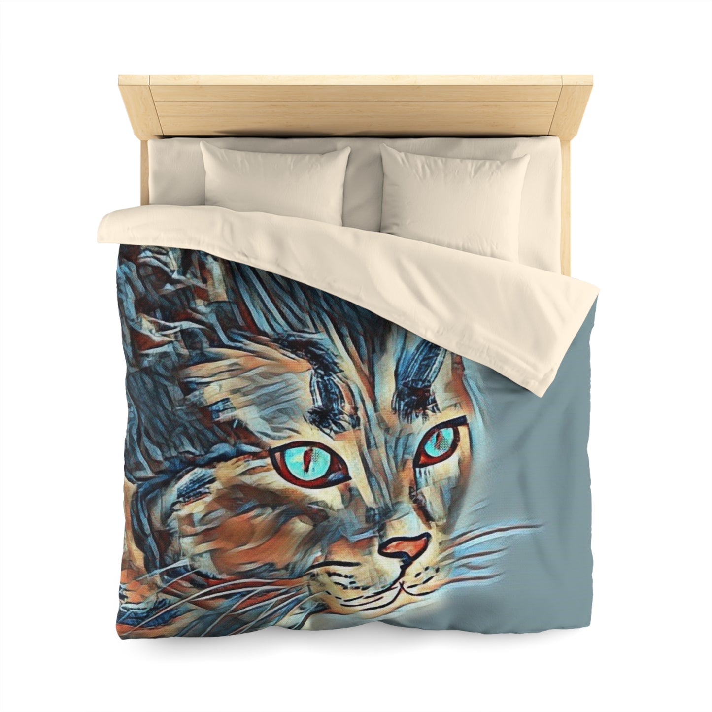 Serenity Microfiber Duvet Cover – Elegant Water ink painting for Cozy Bedrooms.