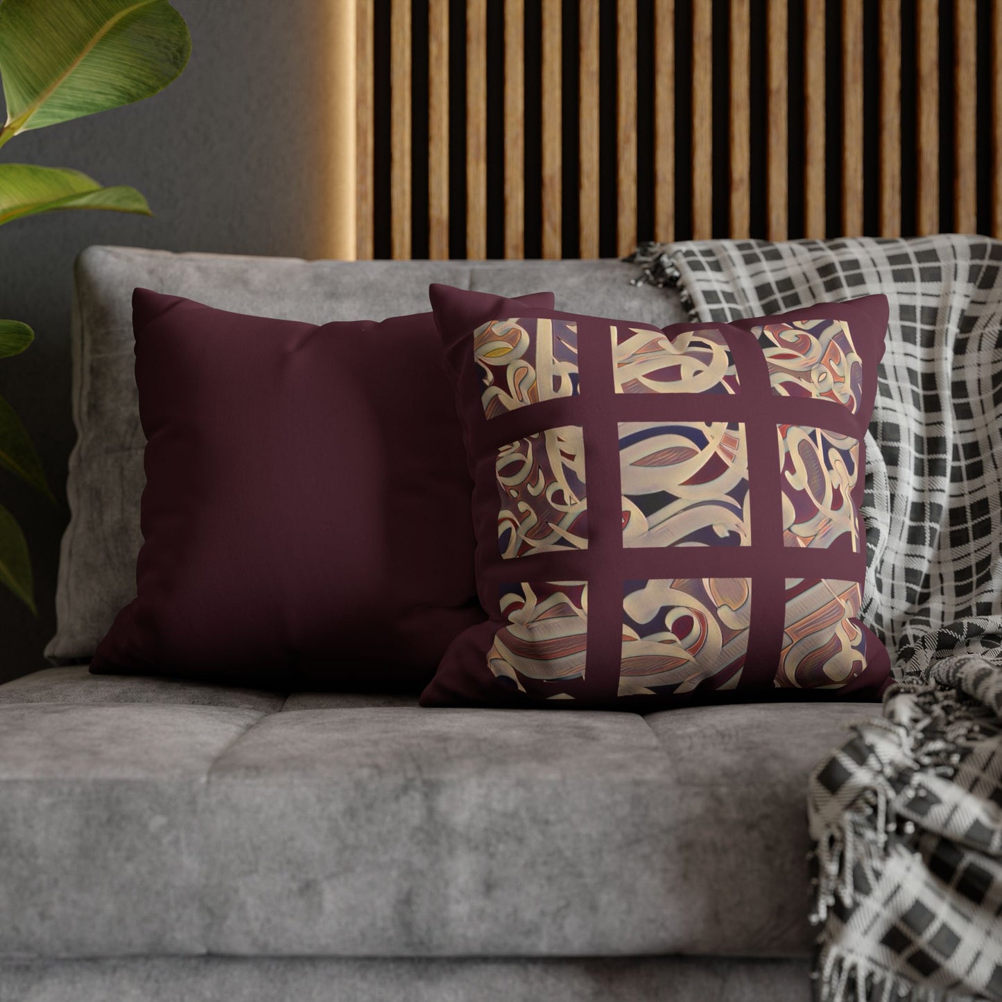 Copy of Copy of Square Pillowcase - Persian Calligraphy, Modern Handwriting Design