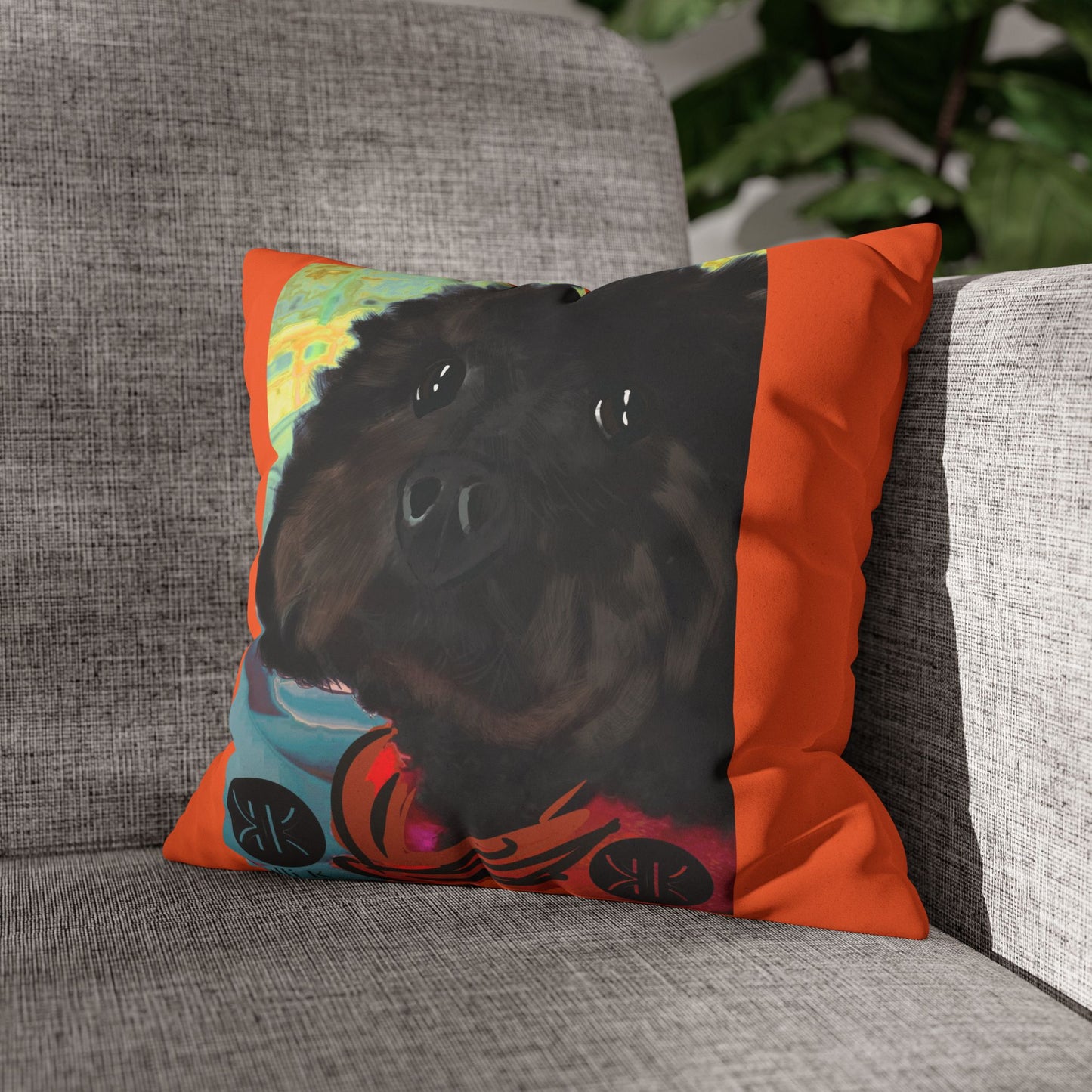 COAL Pillowcase - Modern Art Portrait Watercolour Design