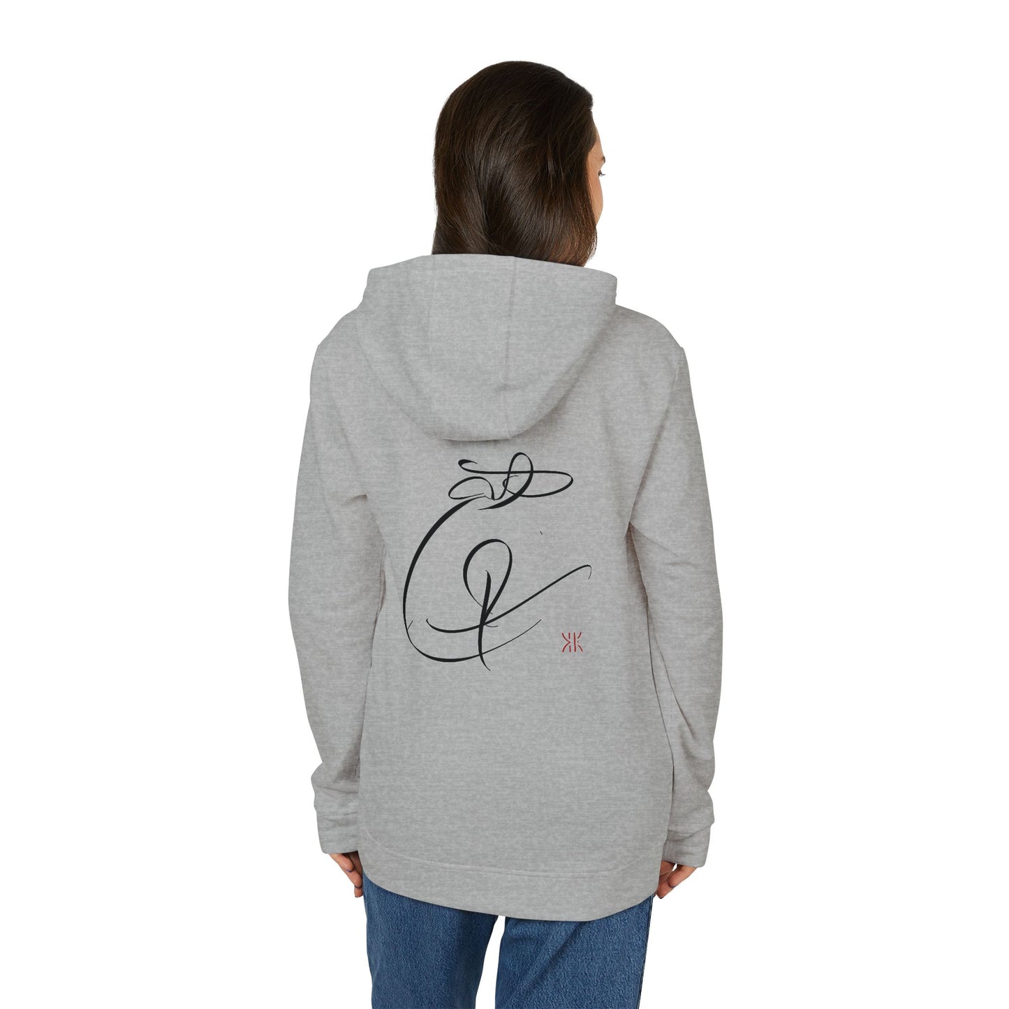 Fleece Hoodie with Modern Calligraphy Adidas Design