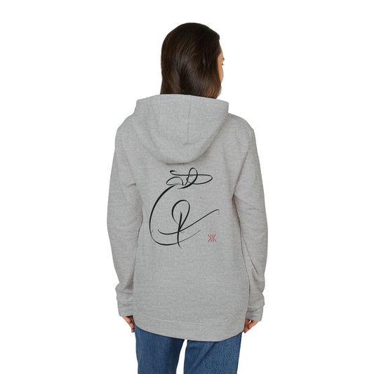 Fleece Hoodie with Modern Calligraphy Adidas Design
