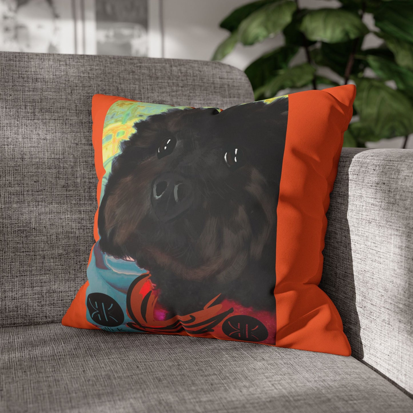 COAL Pillowcase - Modern Art Portrait Watercolour Design