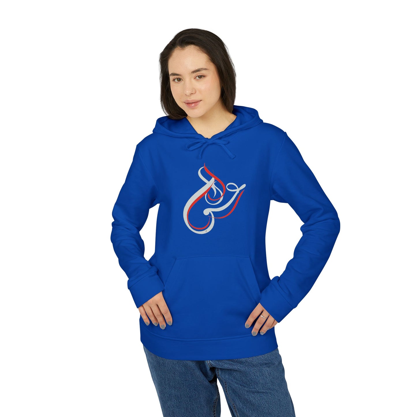 Kalli K X Adidas Unisex Fleece Hoodie- modern calligraphy.