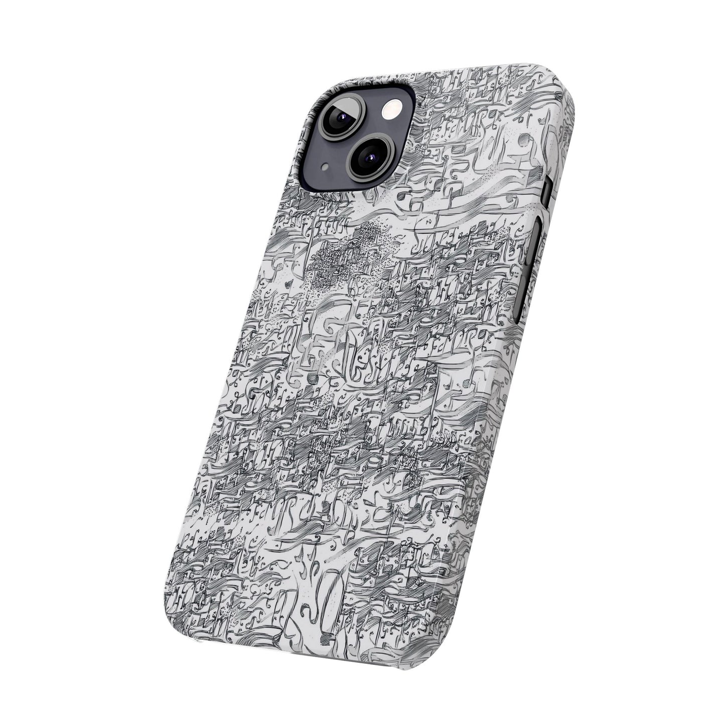 .ه,- ' Modern Art Slim Phone Case -LOVE I- I -.