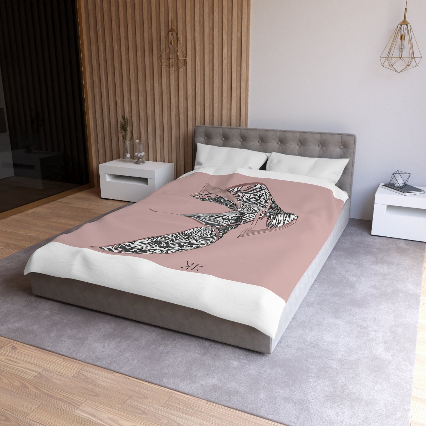 Kalli K Serenity Microfiber Duvet Cover – Elegant Modern Calligraphy design for your Bedrooms