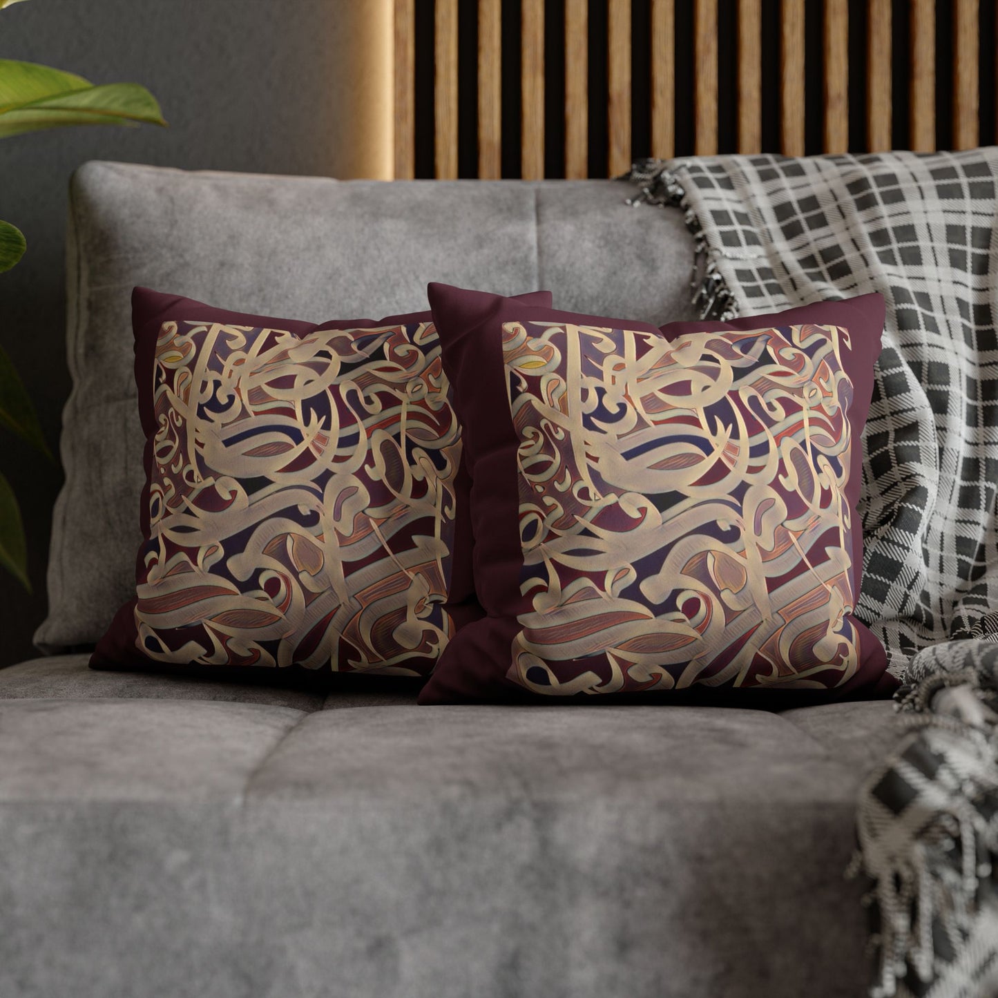 Copy of Square Pillowcase - Persian Calligraphy, Modern Handwriting Design