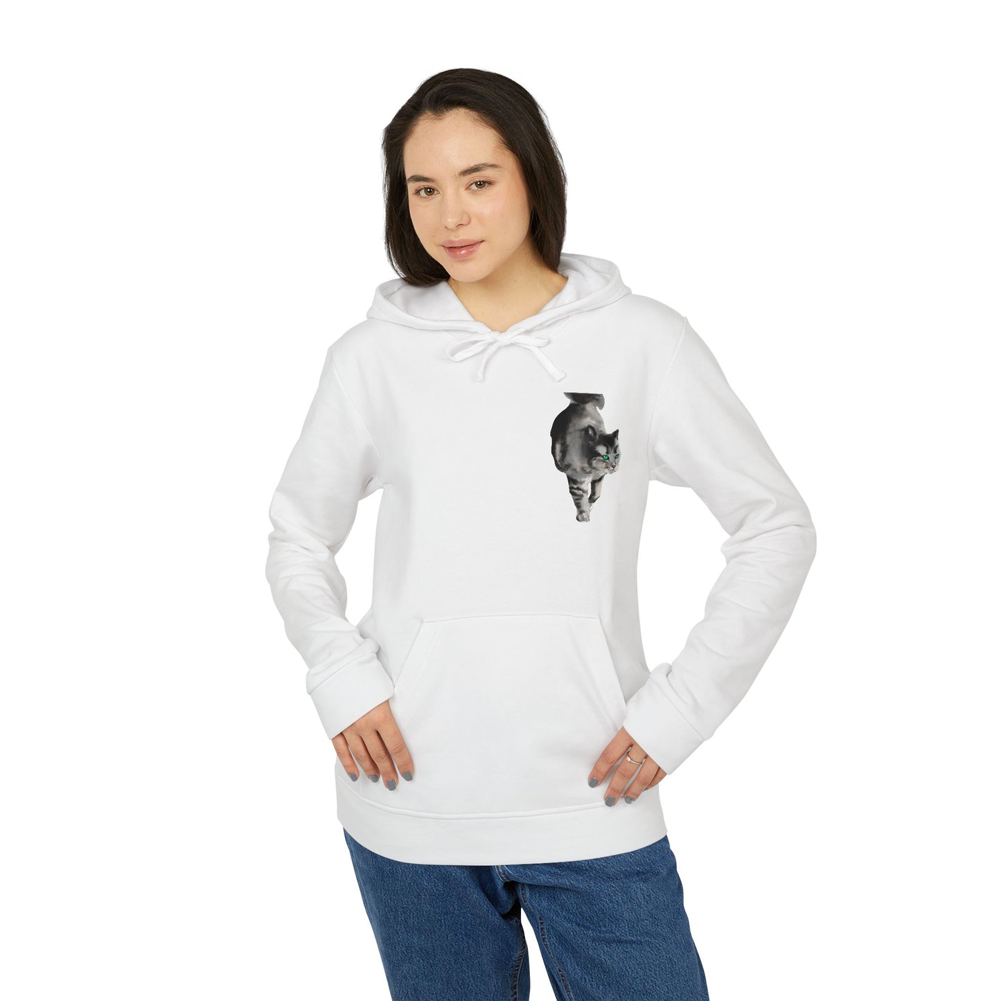 Copy of Copy of Fleece Hoodie with Modern Calligraphy Adidas Design