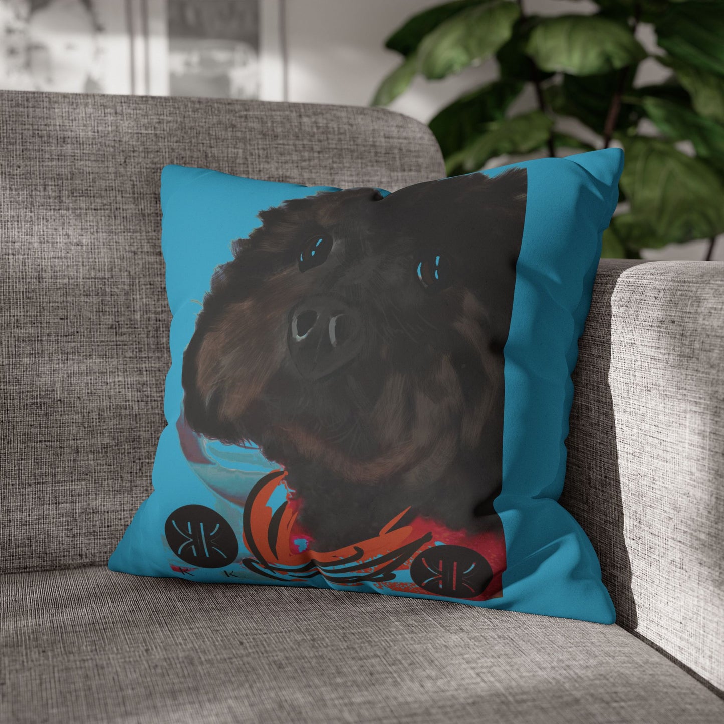 COAL Pillowcase - Modern Art Portrait Watercolour Design