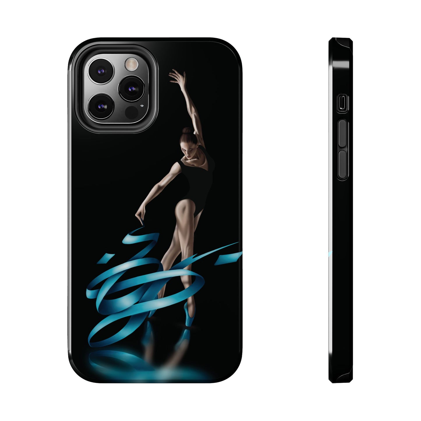 Phone Case Ballerina with Blue Ribbon Persian Calligraphy Design