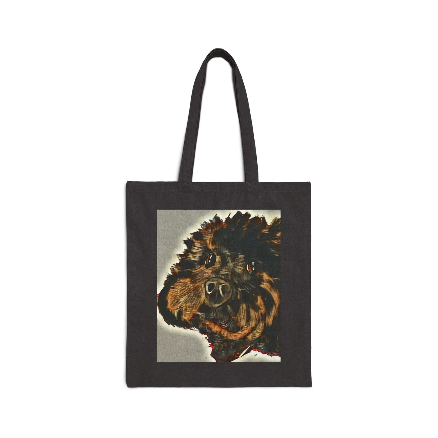 Adorable Dog Art Cotton Canvas Tote Bag - Perfect for Pet Lovers