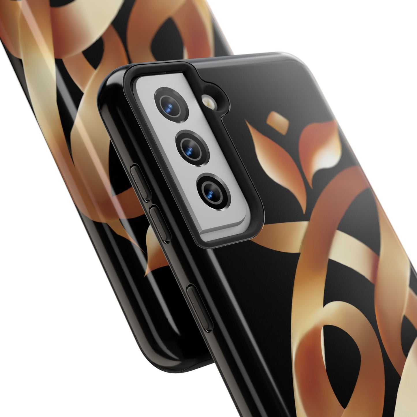 Gold Ribbon Phone Case Persian Calligraphy Modern Handwriting