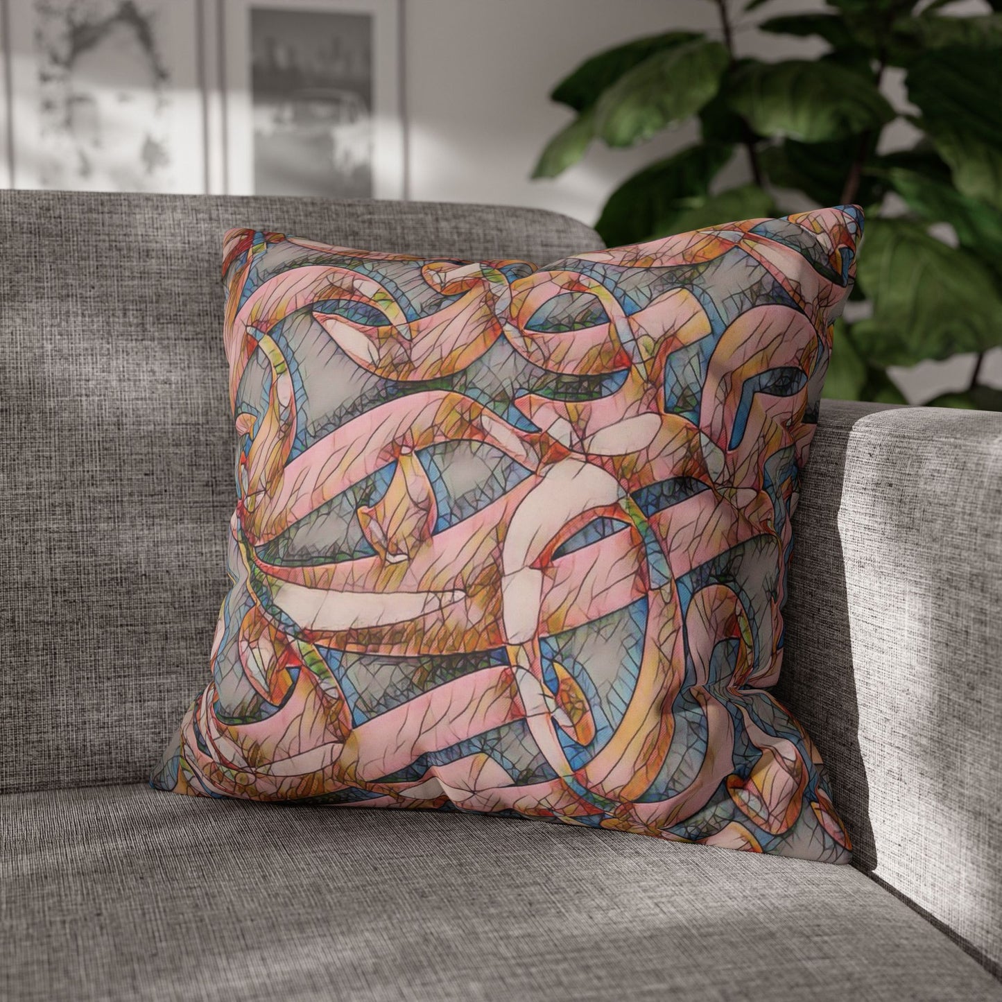 Copy of Pillowcase - Modern Art Portrait Watercolour Design
