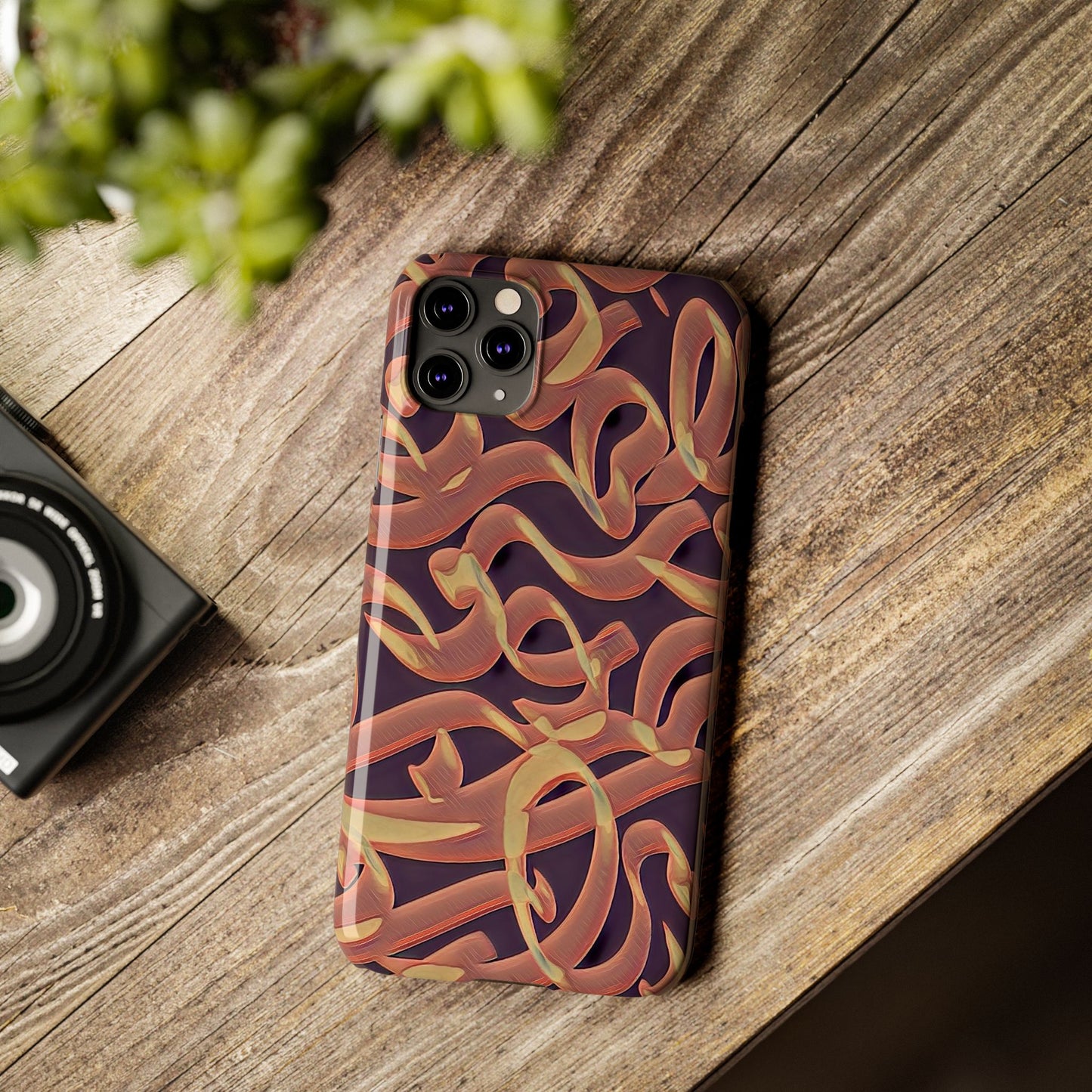 ' Modern Art Slim Phone Case -LOVE I-