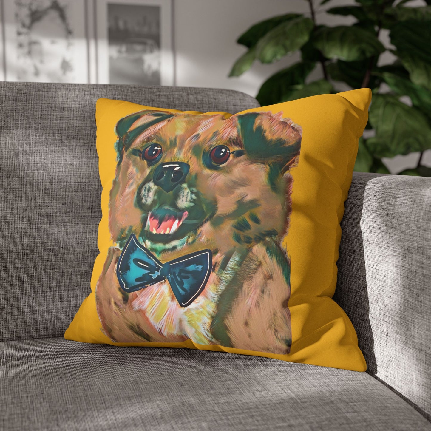 Baghlava Pillowcase - Modern Art Portrait Watercolour Design
