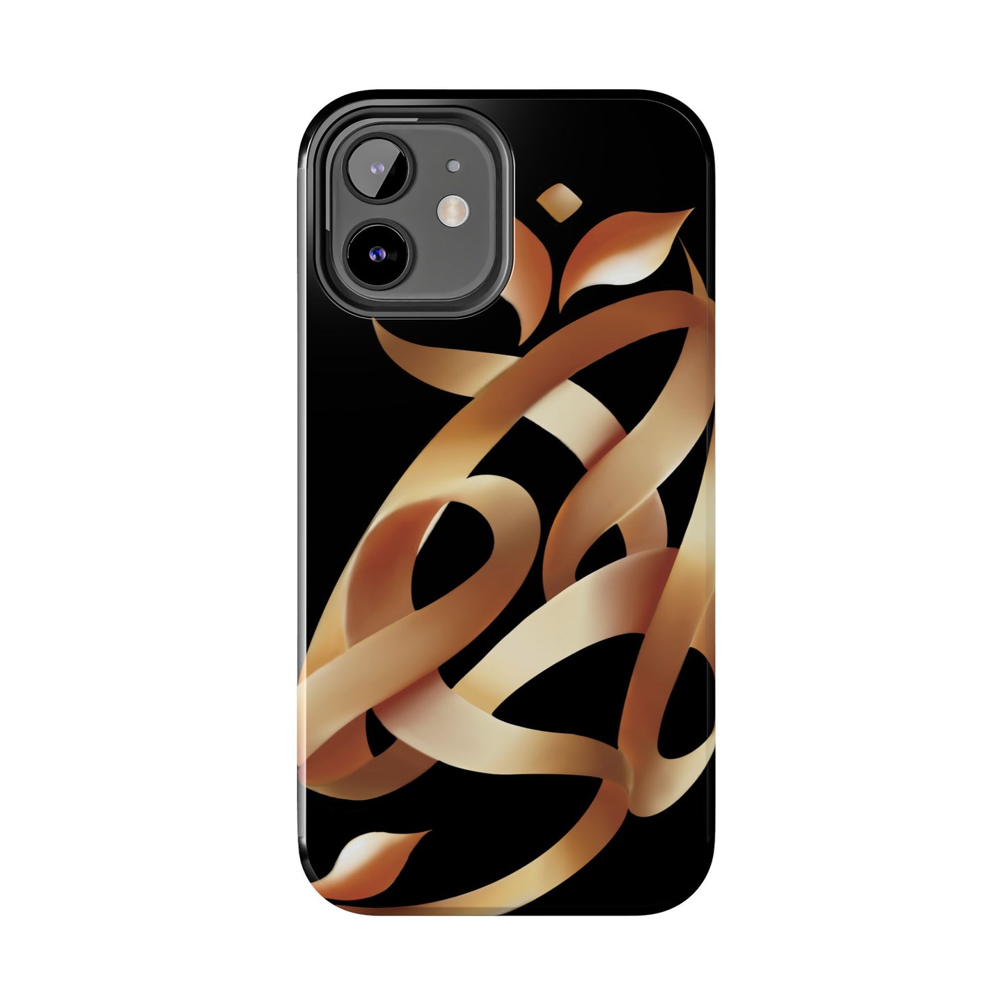 Gold Ribbon Phone Case Persian Calligraphy Modern Handwriting