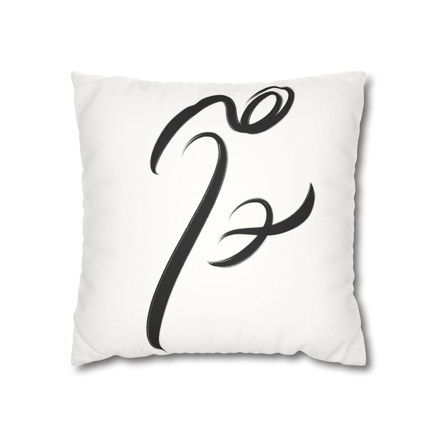 Hich Calligraphy beauty Faux Suede Square Pillow Cover