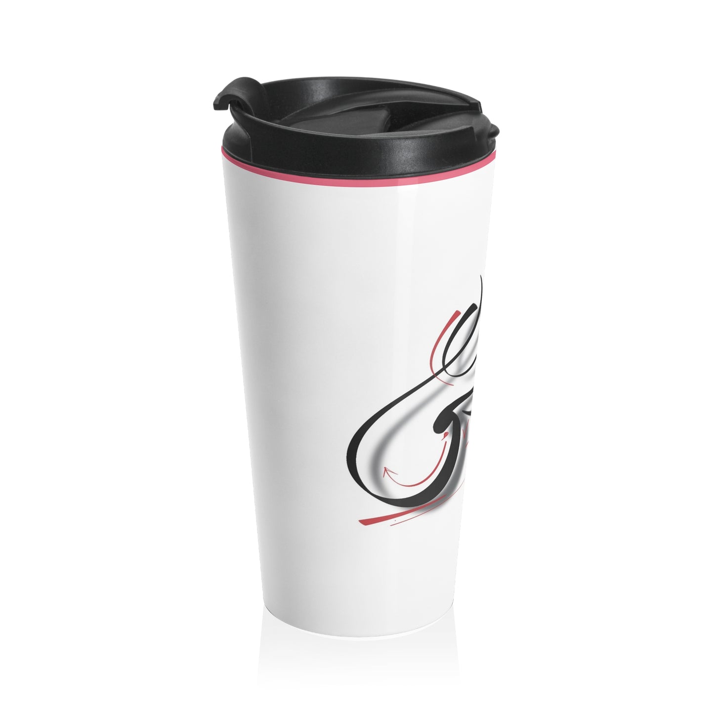 Modern Calligraphy Stainless Steel Travel Mug