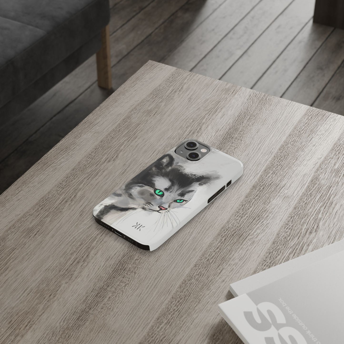 Modern Art Ink water painting Slim Phone Case