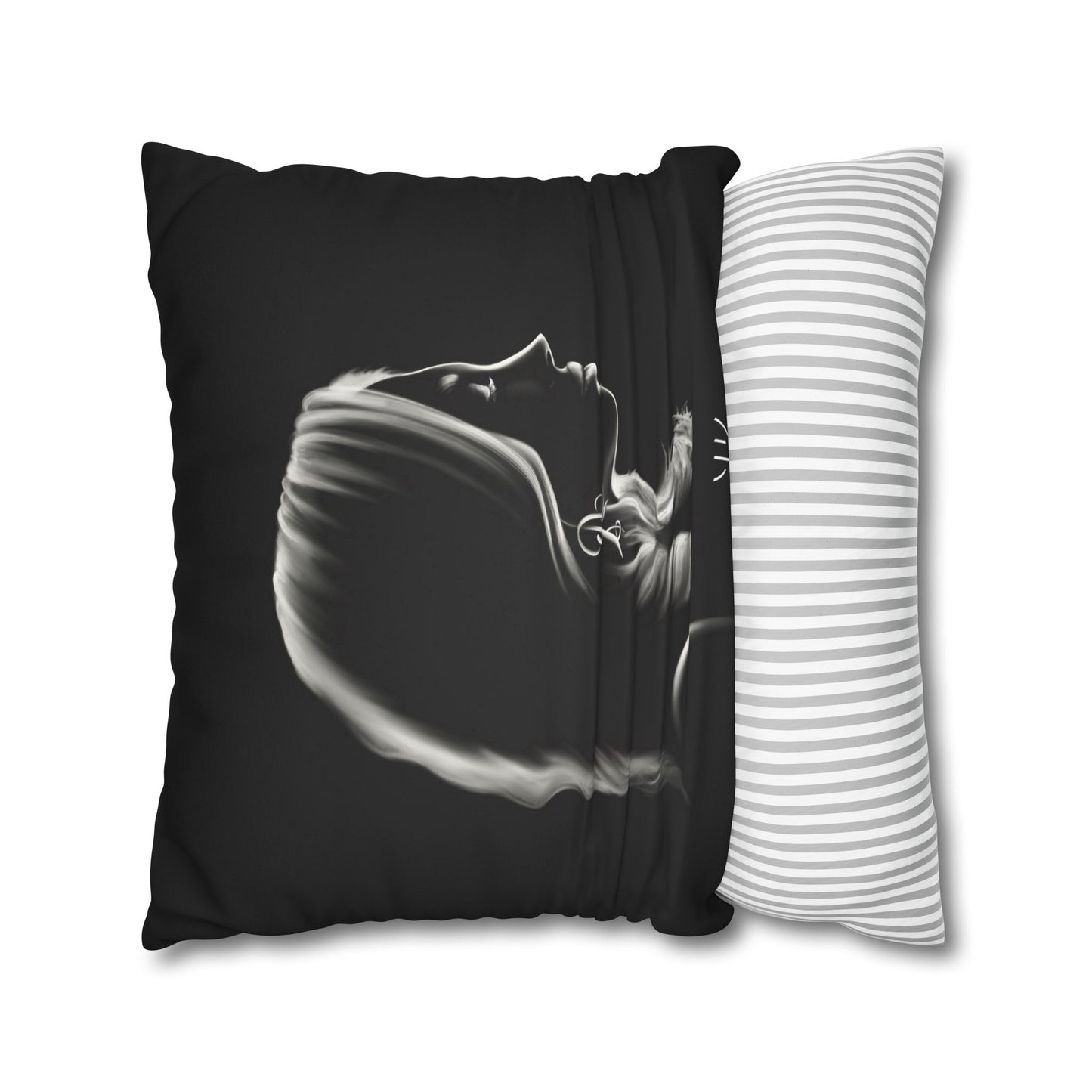 Square Pillowcase - Modern Art Portrait Watercolour Design