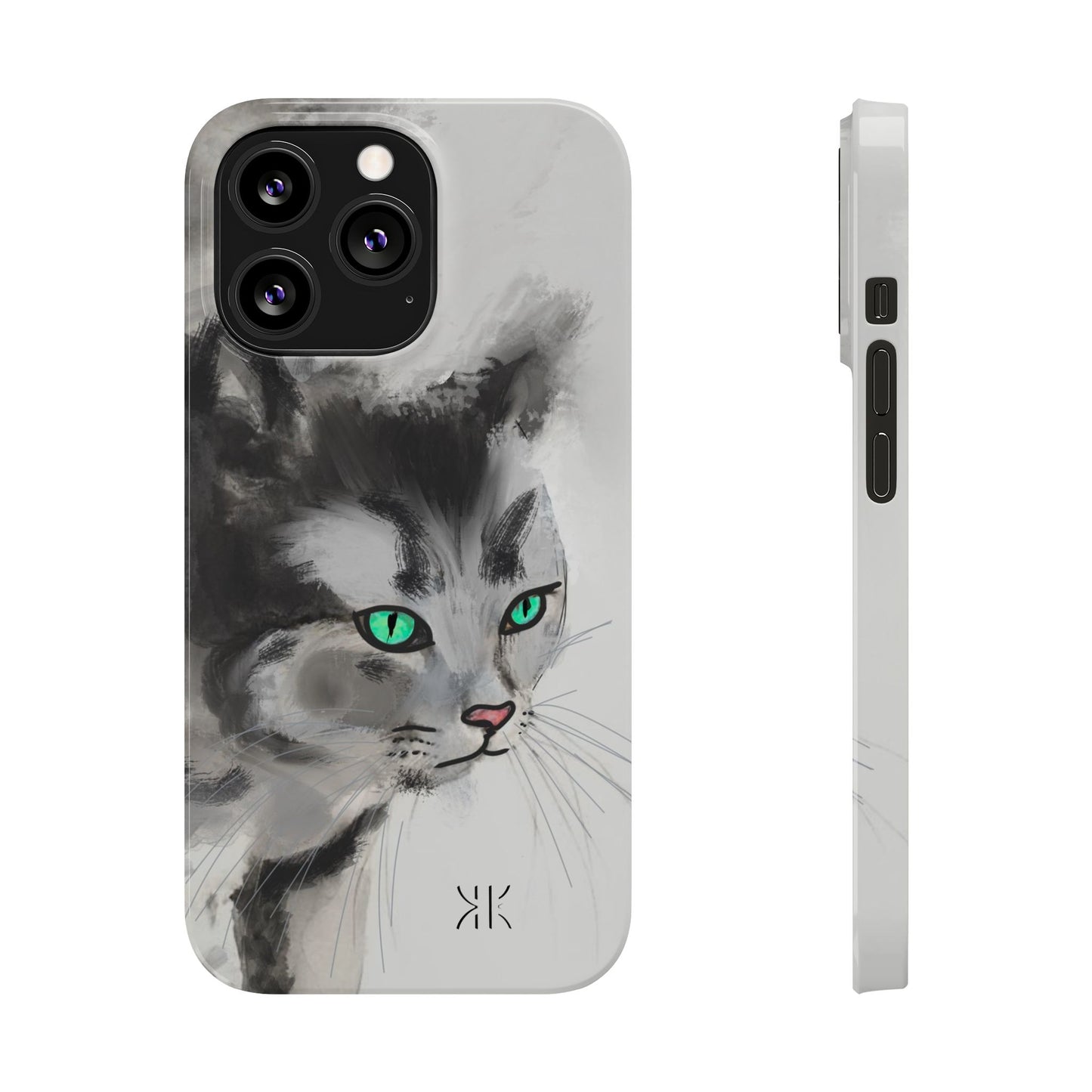 Modern Art Ink water painting Slim Phone Case
