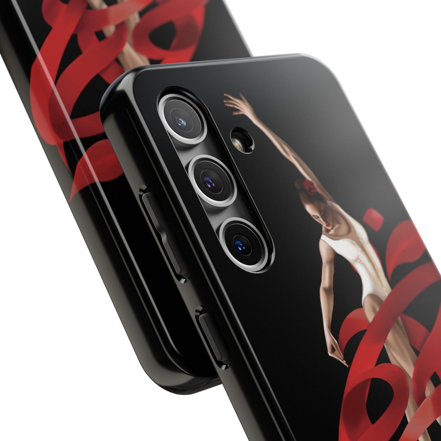Phone Case Persian Calligraphy Rose Ribbon Ballerina