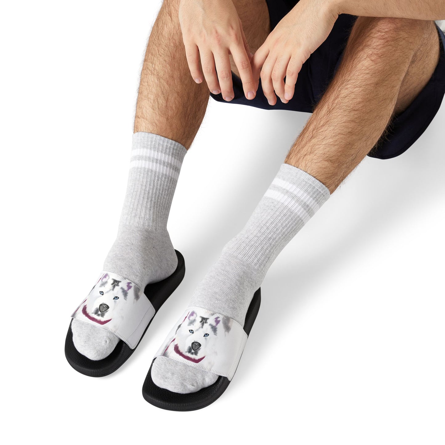 Men's Stylish Dog Print Removable-Strap Sandals - Perfect for Summer Fun!