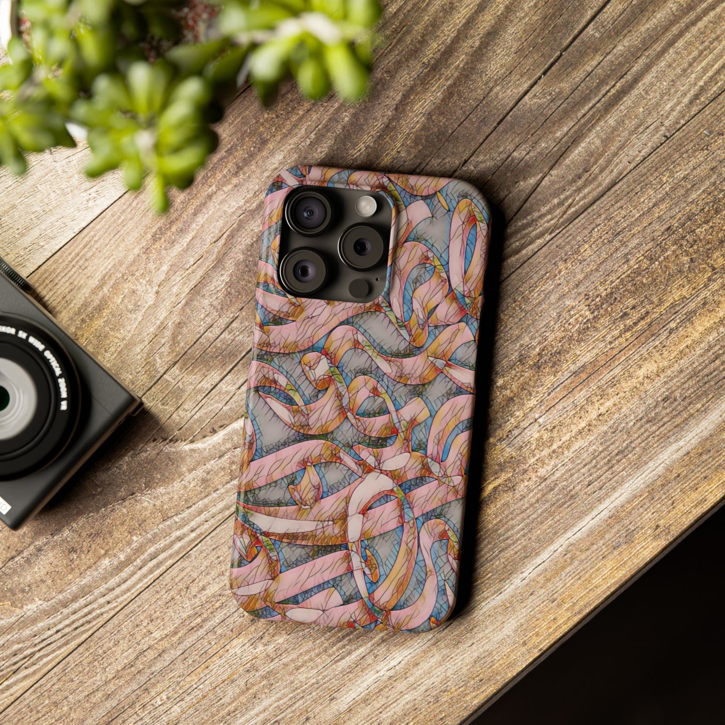 ' Modern Art Slim Phone Case -LOVE I-