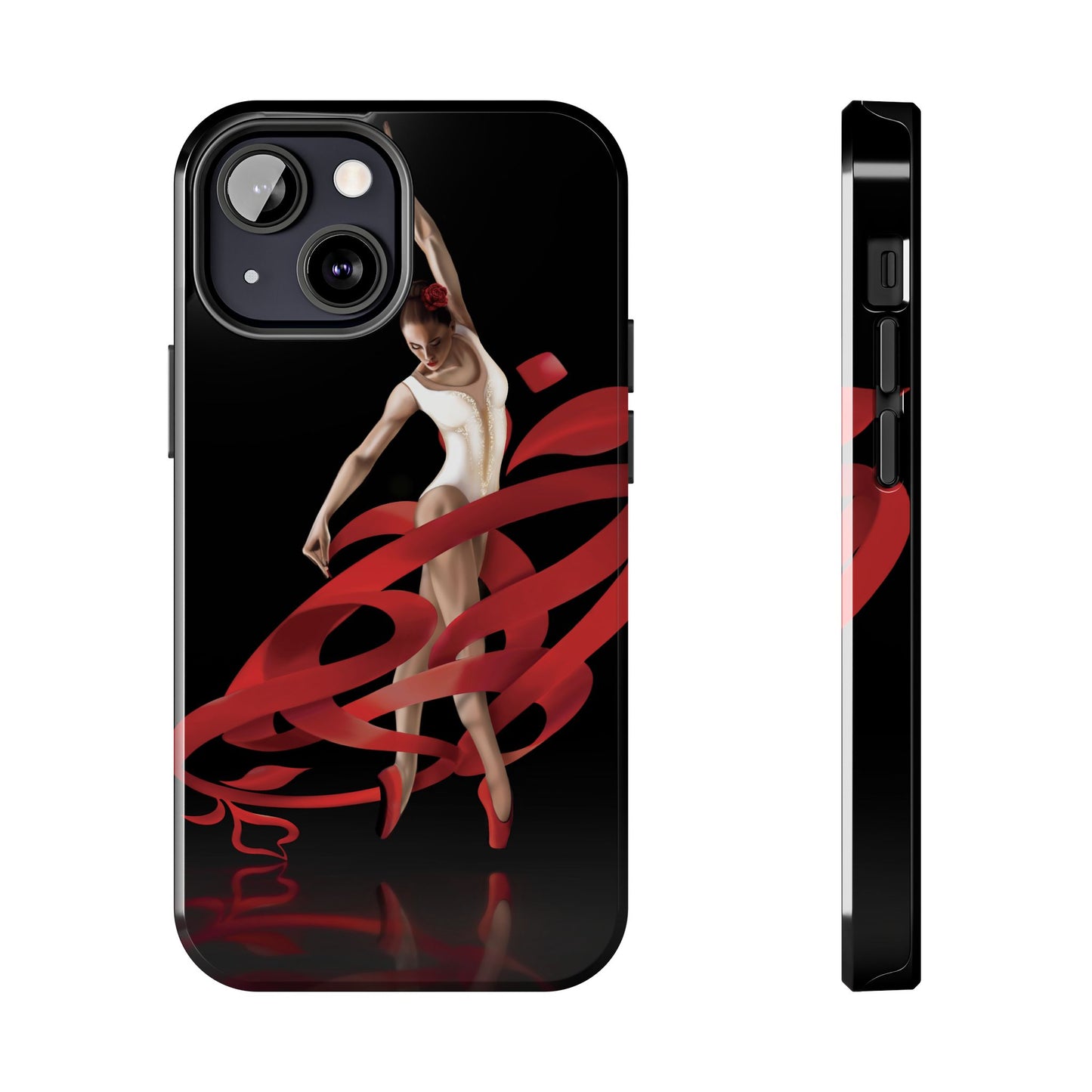 Phone Case Persian Calligraphy Rose Ribbon Ballerina
