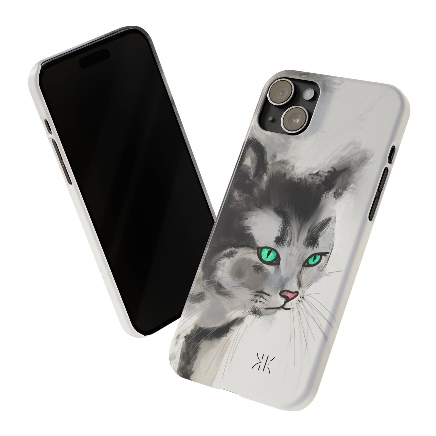 Modern Art Ink water painting Slim Phone Case