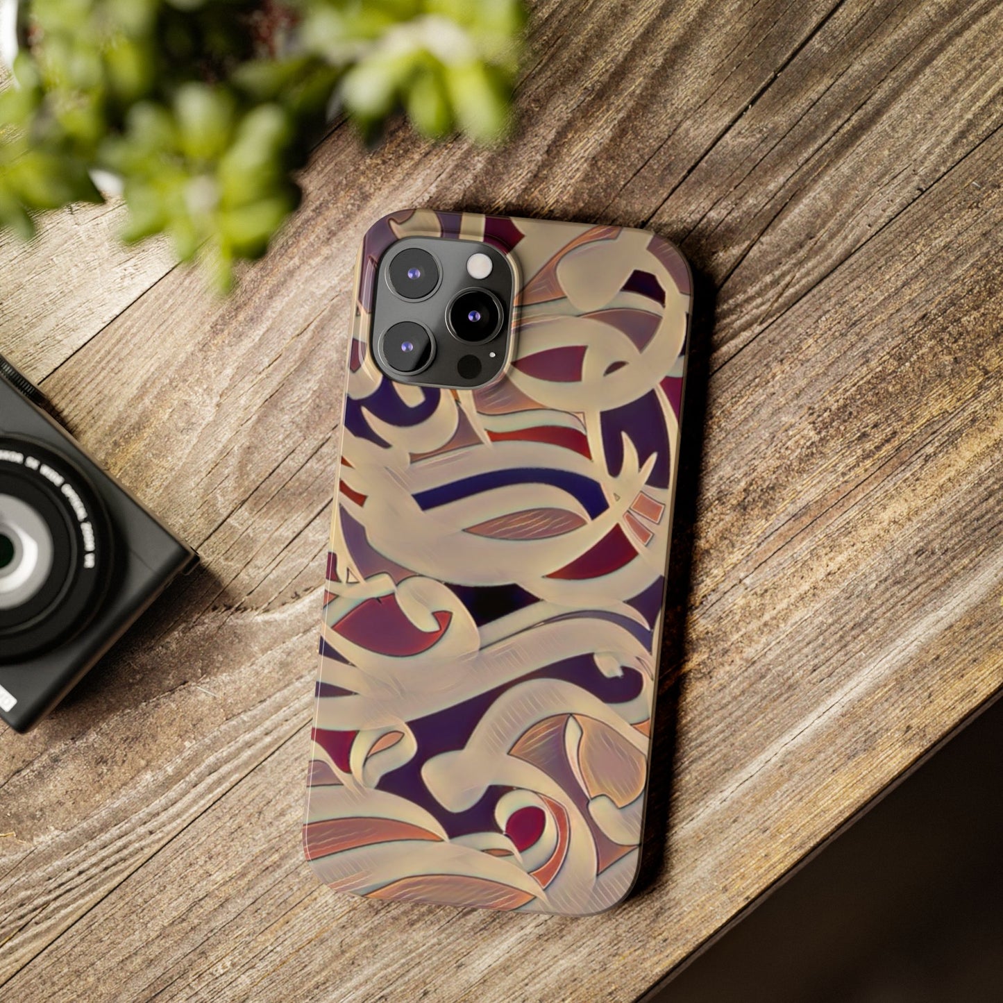 ' Modern Art Slim Phone Case -LOVE