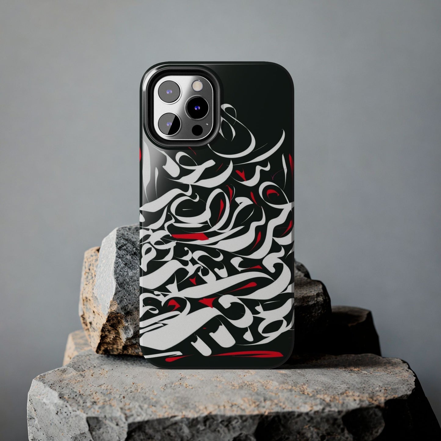 Phone Case Calligraphy Red Black White Tough Phone Case