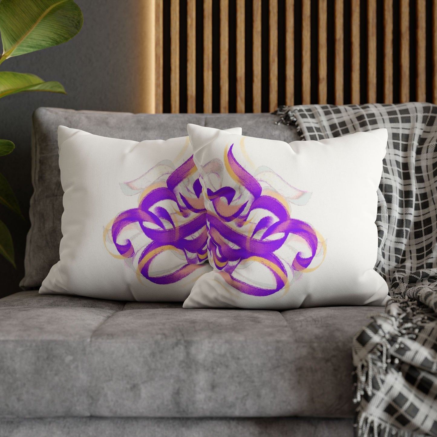 Square Pillowcase - Persian Calligraphy, Modern Handwriting Design
