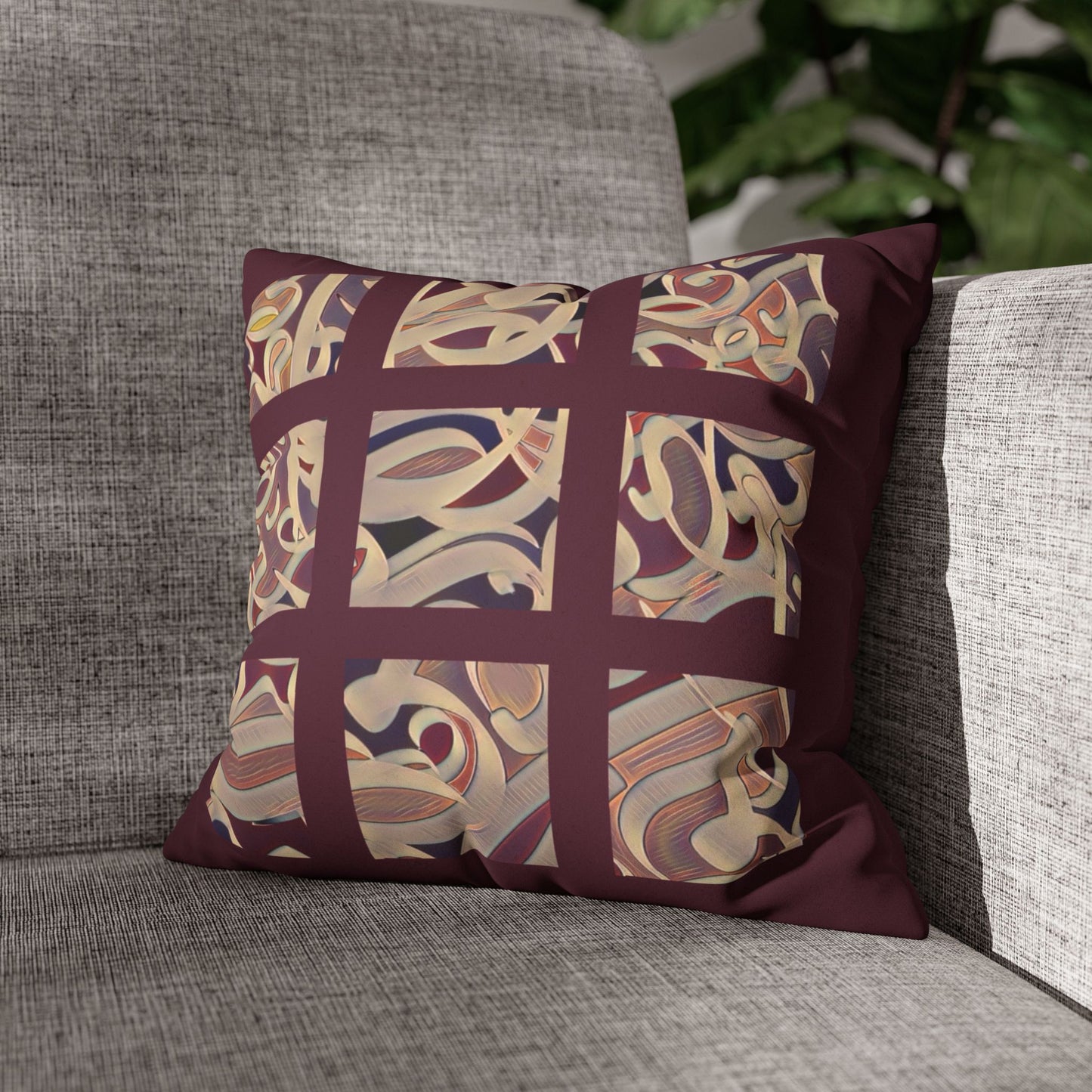 Copy of Copy of Square Pillowcase - Persian Calligraphy, Modern Handwriting Design