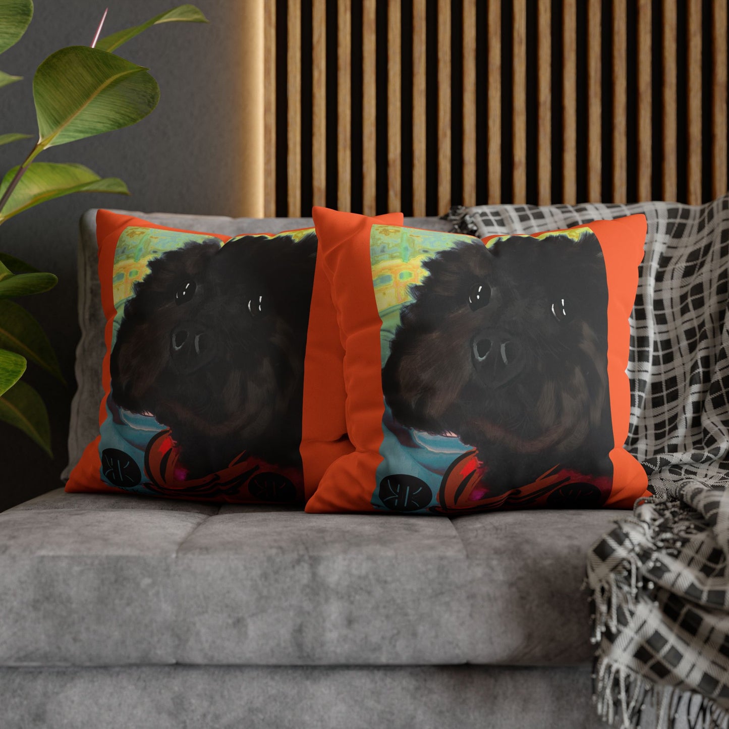 COAL Pillowcase - Modern Art Portrait Watercolour Design