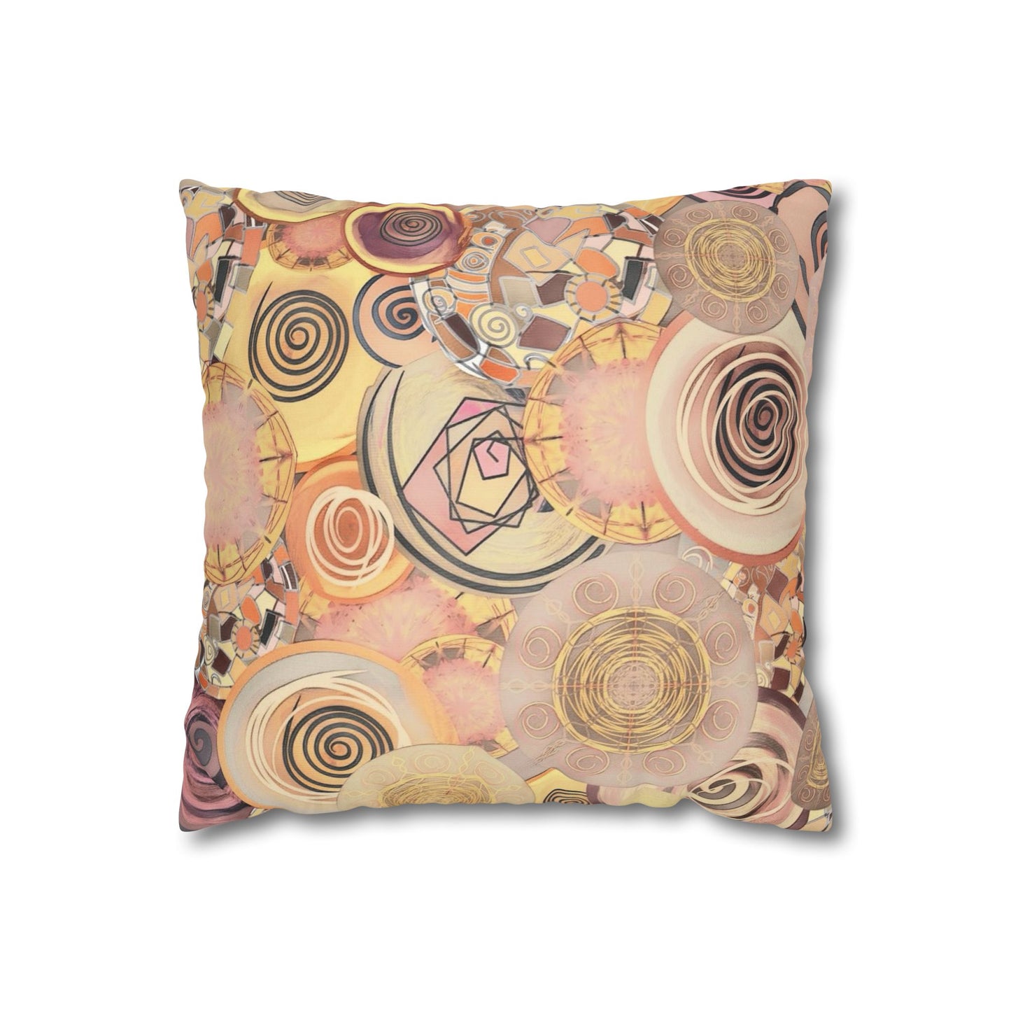 Modern art inspired beauty Faux Suede Square Pillow Cover